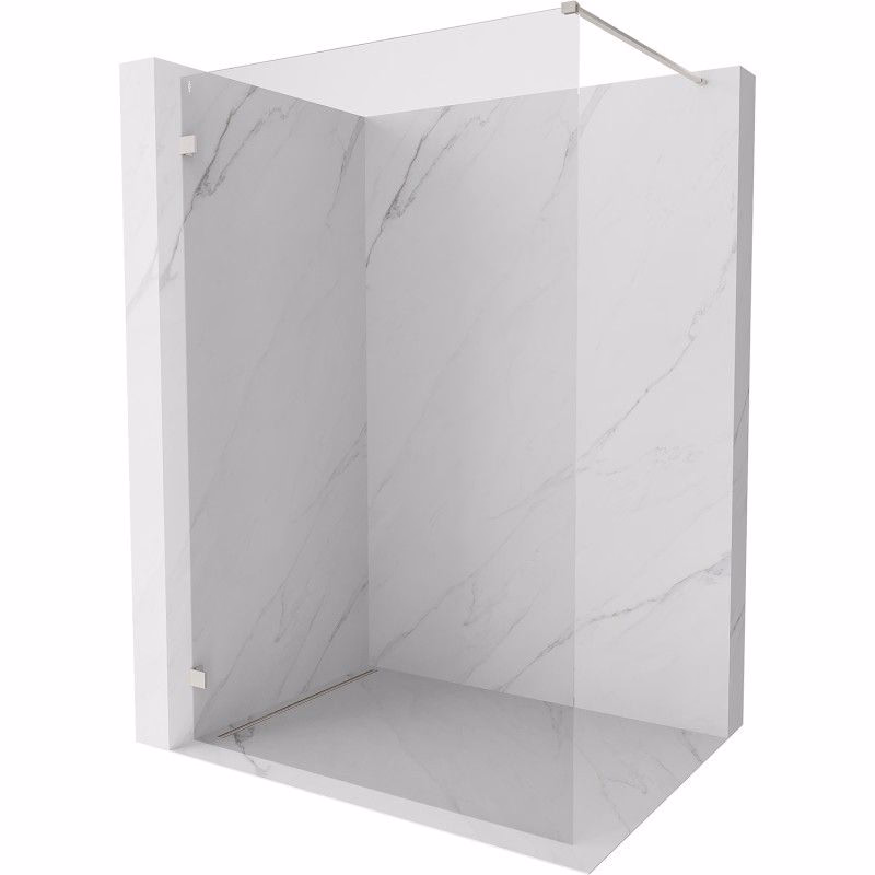 MEXEN/S - Lunar Sprchová zástena WALK-IN ľavá 60 x 200, transparent 8 mm, nikel kartáčovaný 830-060-000-97-00-L