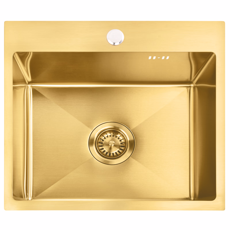 REA REA - Oceľový drez Leo 50 BRUSH GOLD ZLE-06004