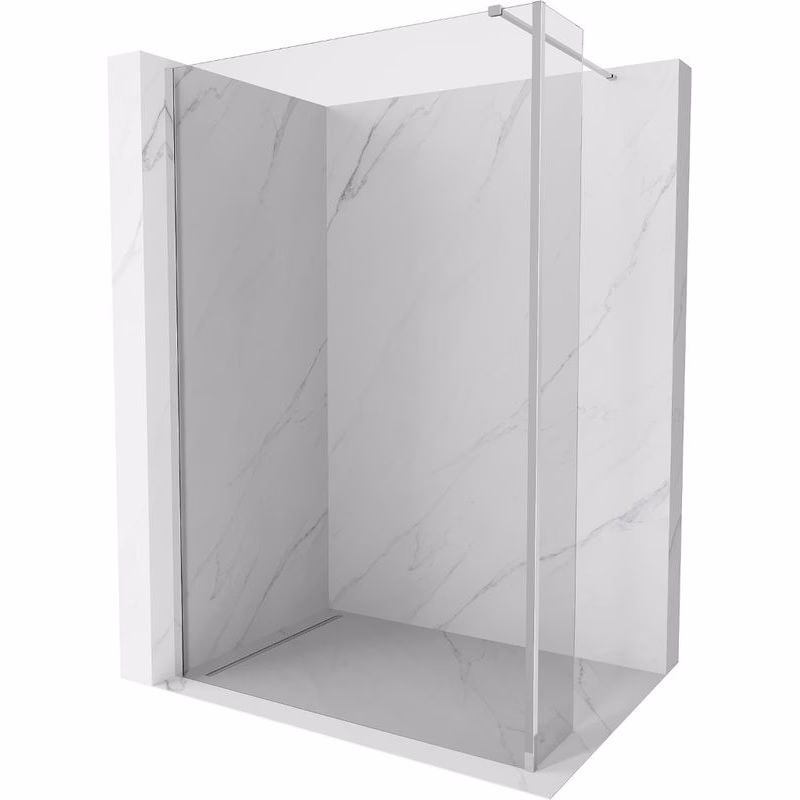 MEXEN/S - Kioto Sprchová zástena WALK-IN 100 x 30, transparent, chróm 800-100-212-01-00-030