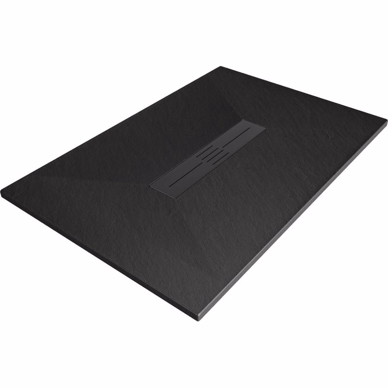 MEXEN/S - Toro obdĺžniková sprchová vanička SMC 130 x 90, čierna, mriežka čierna 43709013-B