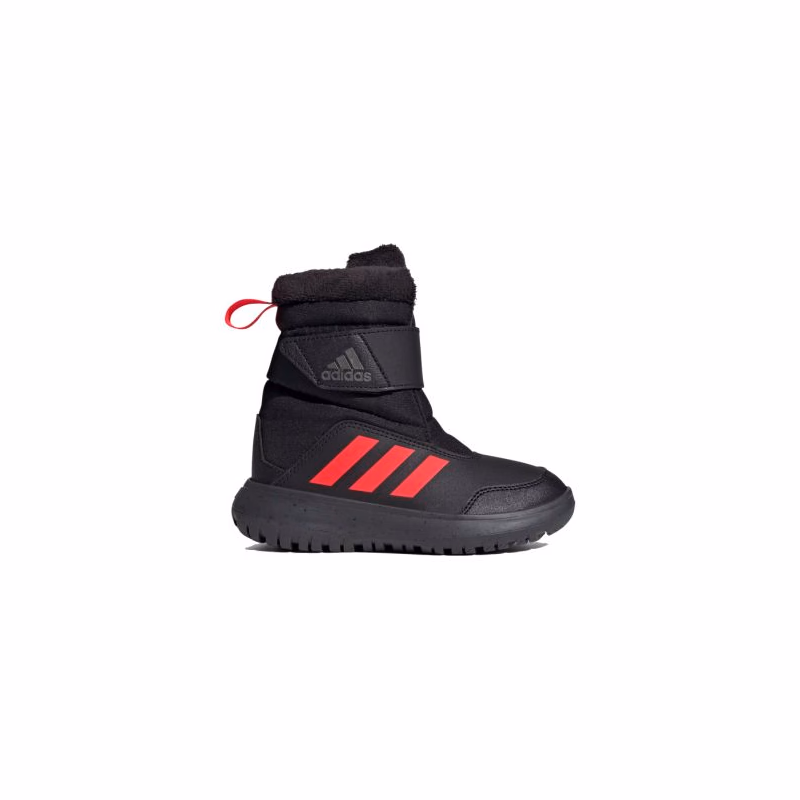Chlapčenské vysoké zimné topánky ADIDAS Winterplay core black solar red iron metalic