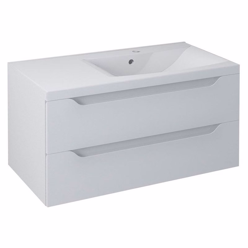 SAPHO - WAVE umývadlová skrinka 89,7x45x47,8cm, biela, pravá WA093-3030