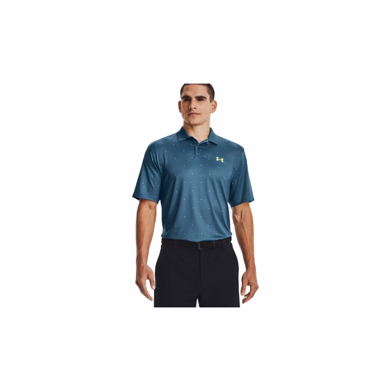 Pánske golfové polo tričko s krátkym rukávom UNDER ARMOUR UA Perf 3.0 Deuces Polo-BLU