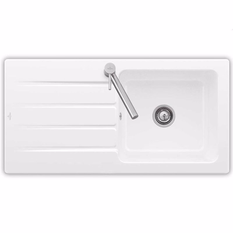 VILLEROY & BOCH VILLEROY & BOCH - Keramický drez Architectura 60 White alpin nástavný 1000 x 510 bez excentra 336001R1