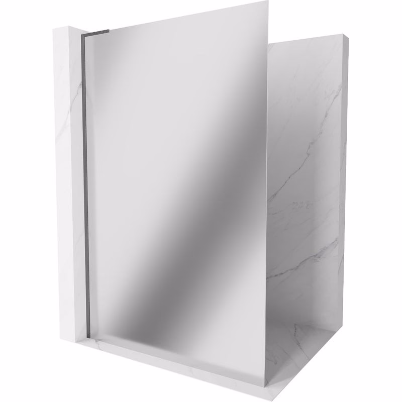 MEXEN/S - Kioto L Sprchová zástena WALK-IN 120 x 200, zrkadlové, grafit kartáčovaná 800-120-103-66-50