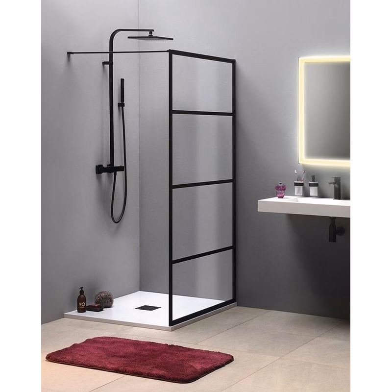 GELCO - CURE BLACK sprchová zástena 900 číre sklo CB90