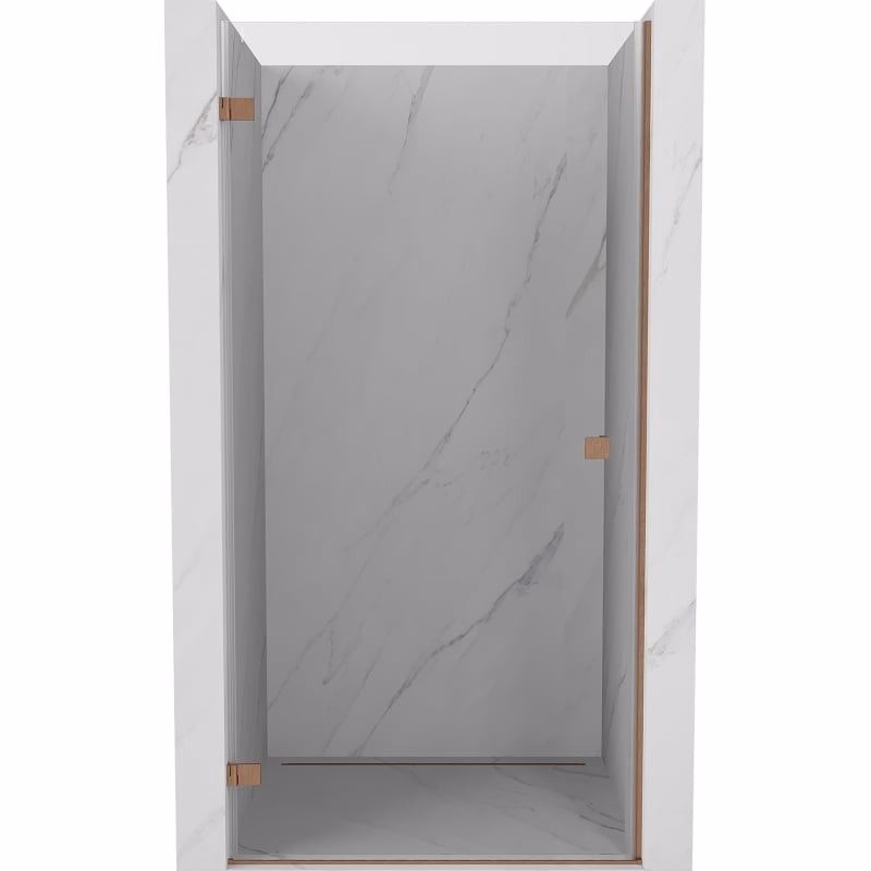 MEXEN/S - Lunar-B sprchové dvere krídlové ľavé 75, transparent, meď kartáčovaná 832-075-000-65-00-L
