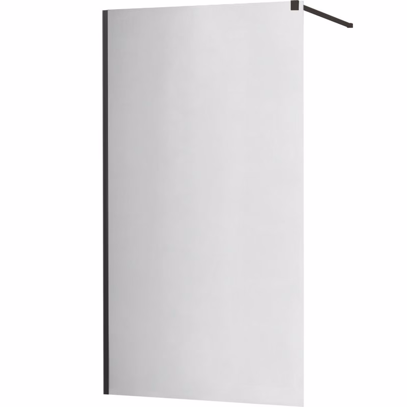 MEXEN/S - KIOTO Sprchová zástena WALK-IN 90x200 cm 8 mm, čierna, zrkadlové sklo 800-090-101-70-50