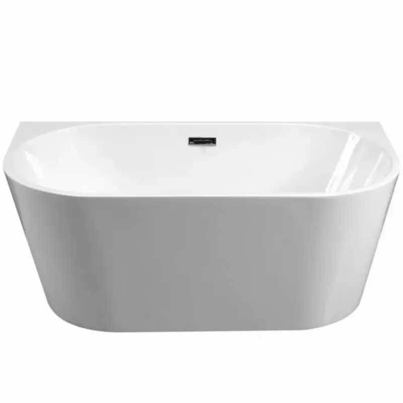 Voľne stojaca vaňa prístenná Vica New 150/80+sifón klik klak čierna s prepadom slim čiernym