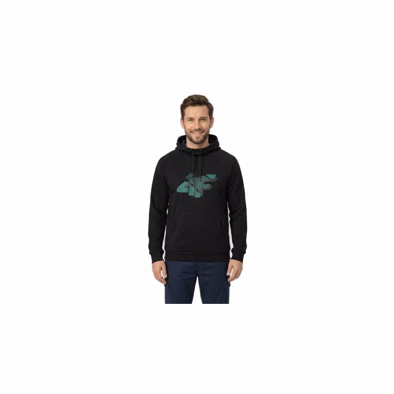 Pánska mikina s kapucňou 4F SWEATSHIRT M2241-20S-DEEP BLACK