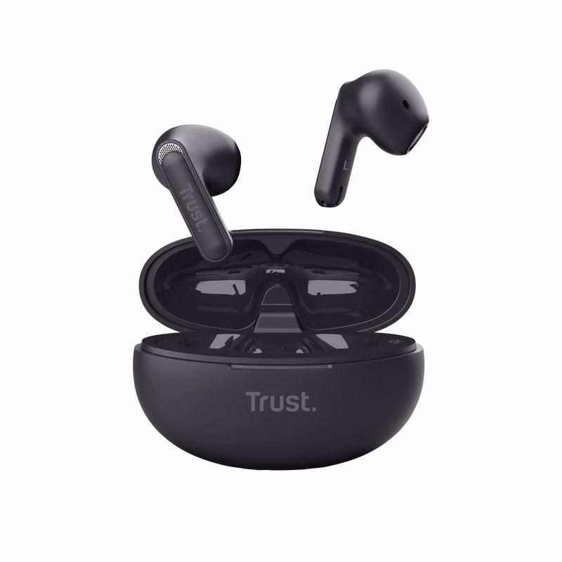 TRUST slúchadlá Yavi, Bluetooth, štuple, čierna