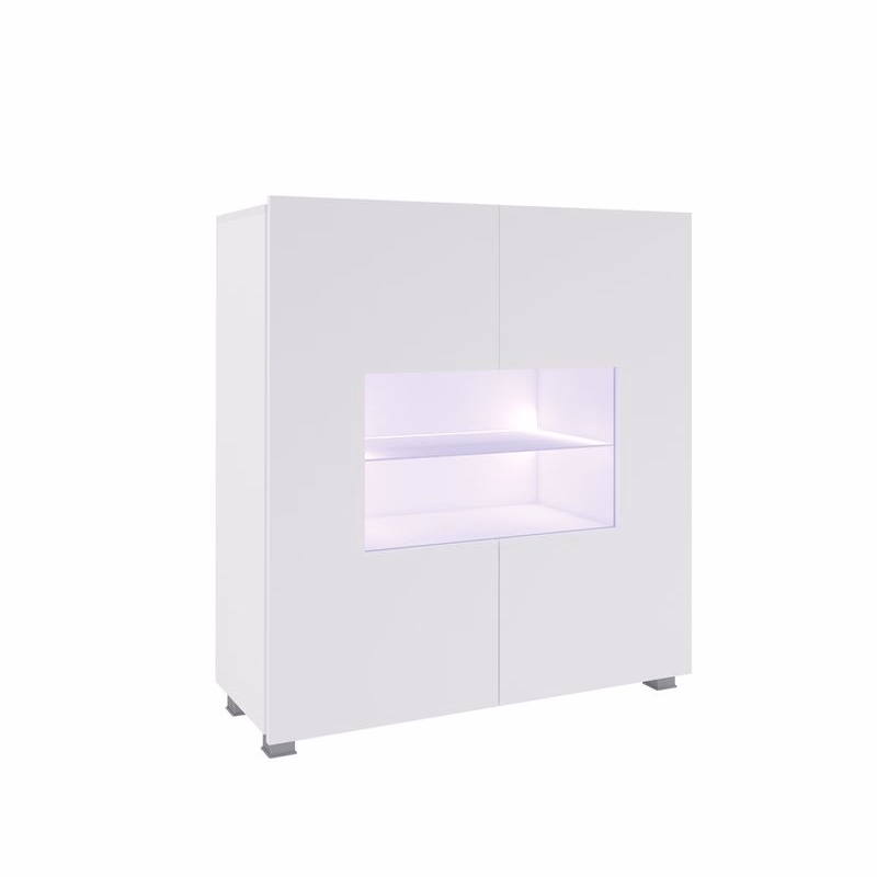 ArtGiB Komoda CALABRINI C-02 | biela/biely lesk