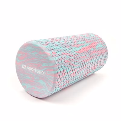 Yoga válec Sportago Seymour, modro-růžový - 30x15 cm