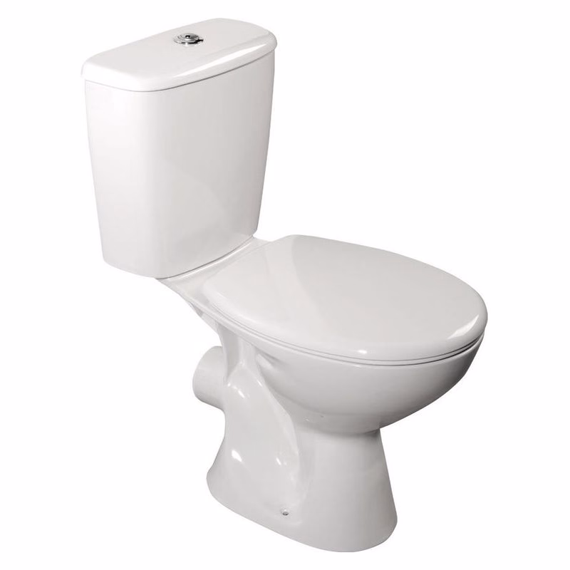 AQUALINE - JUAN WC kombi misa, dvojtlačidlo, zadný odpad, biela LC2154