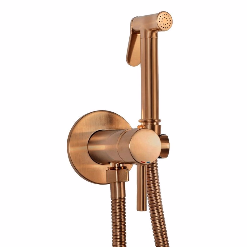 REA - Podomietková bidetová batéria LUNGO LOOP Copper Brush REA-B6314
