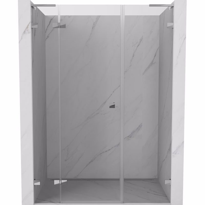 MEXEN/S - Lunar L sprchové dvere krídlové ľavé 130, transparent, chróm 834SL-130-050-01-00-L
