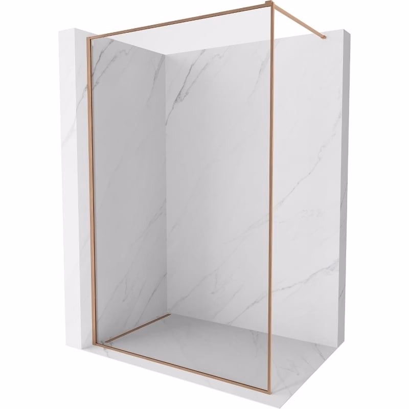 MEXEN/S - Kyoto-XF Sprchová zástena WALK-IN s rámom 100 x 202, transparent 10 mm, meď kartáčovaná 800-100-104-65-00-X