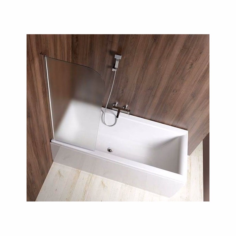 AQUALINE - VILMA vaňová zástena 600x1400, chrom, ľavá, matné sklo AQ6018L