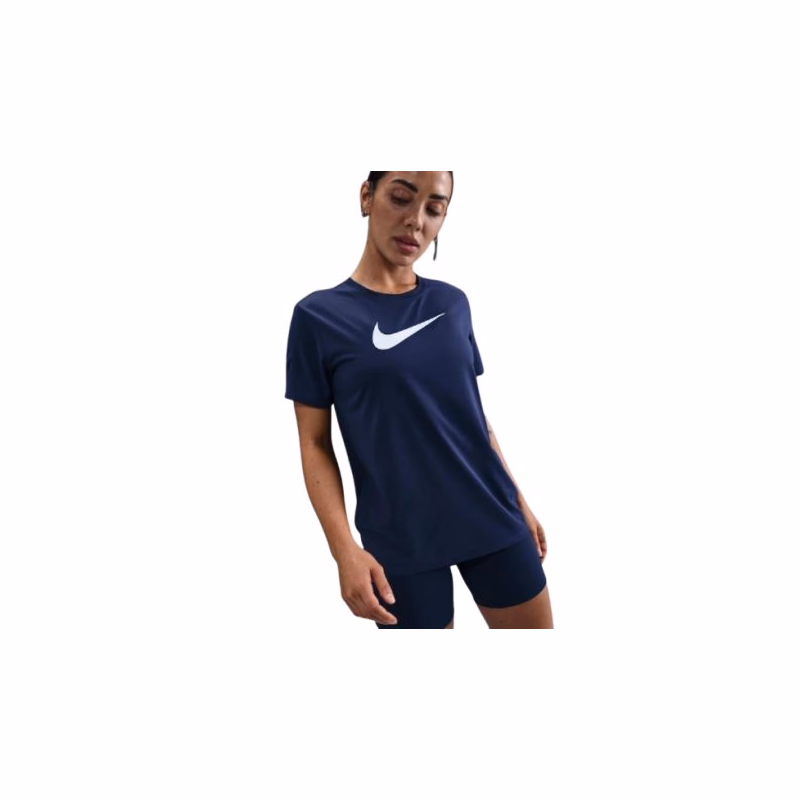 Dámske tréningové tričko s krátkym rukávom NIKE W NK DF TEE RLGND HBR MIDNIGHT NAVY WHITE