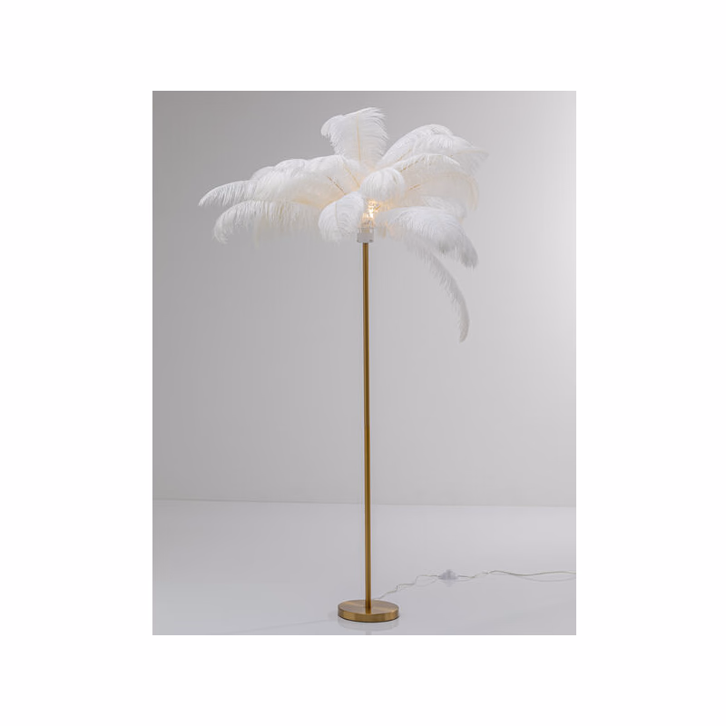 Feather Palm stojaca lampa biela 165 cm