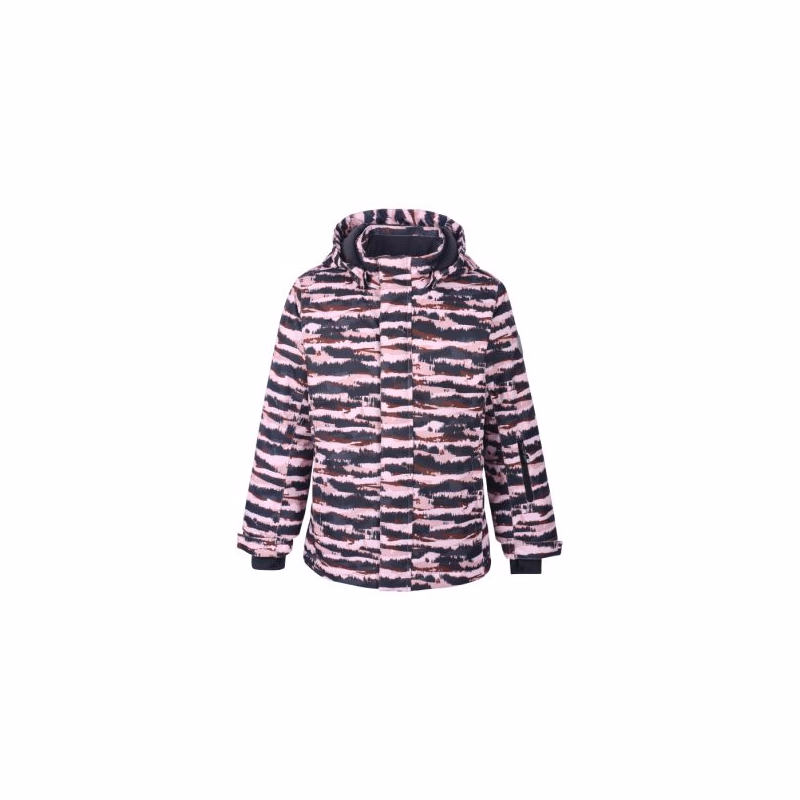 Dievčenská lyžiarska bunda COLOR KIDS Ski jacket AOP, AF 10.000, zephyr