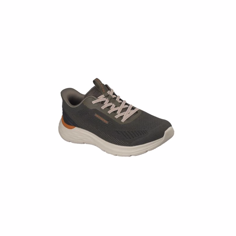 Pánska rekreačná obuv SKECHERS Garner Bungee Lace Slip-Ins M olive
