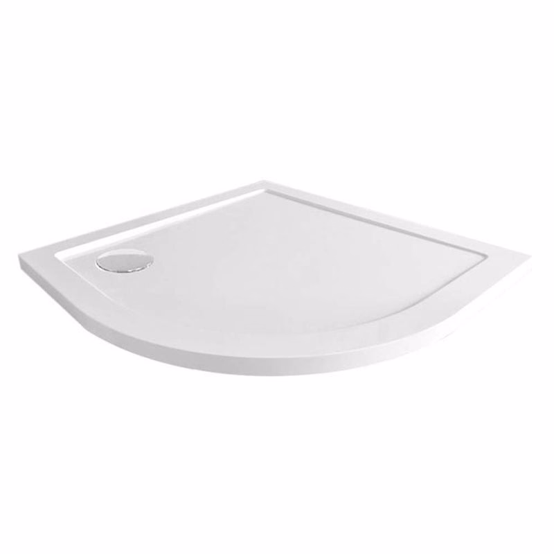 Mereo Štvrťkruhová sprchová vanička, R550, 90x90x4 cm, SMC, bílá, vrátanie sifónu CV01NS