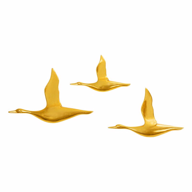 Flying Ducks set 3 dekorácii zlaté