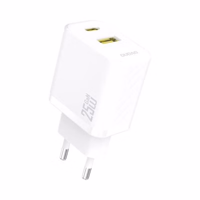 Dudao A26T GaN sieťová nabíjačka USB / USB-C 25W, biela