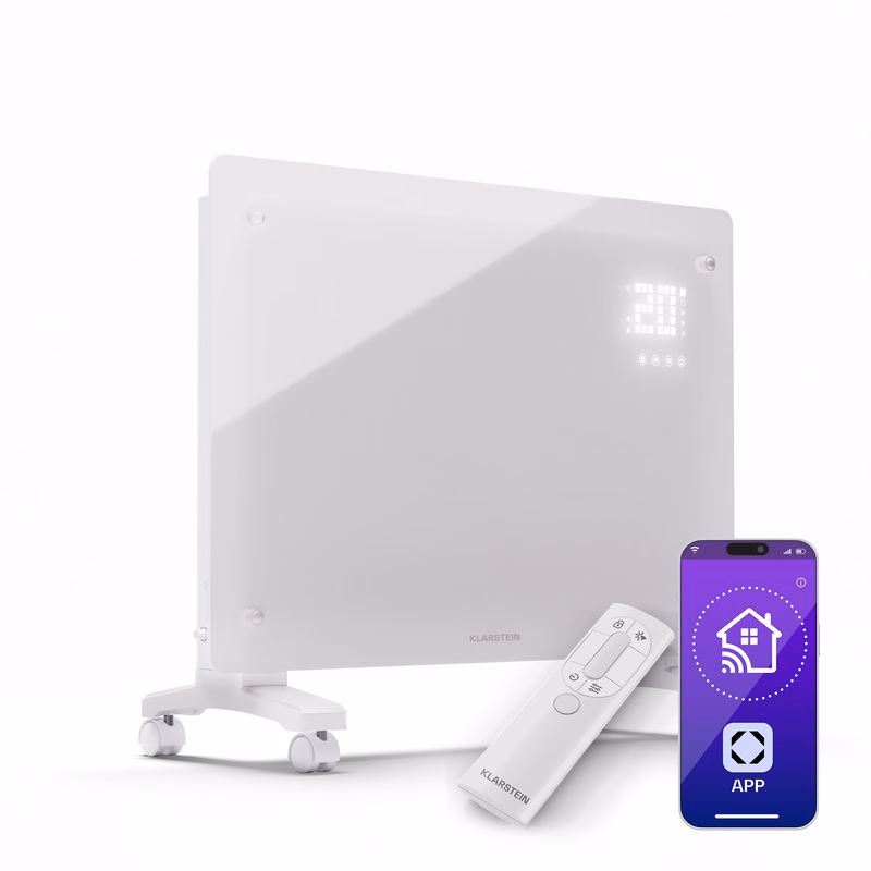 Klarstein Bornholm Smart 1500, konvekčné vykurovacie teleso, 1500W, WiFi, LED, IP24