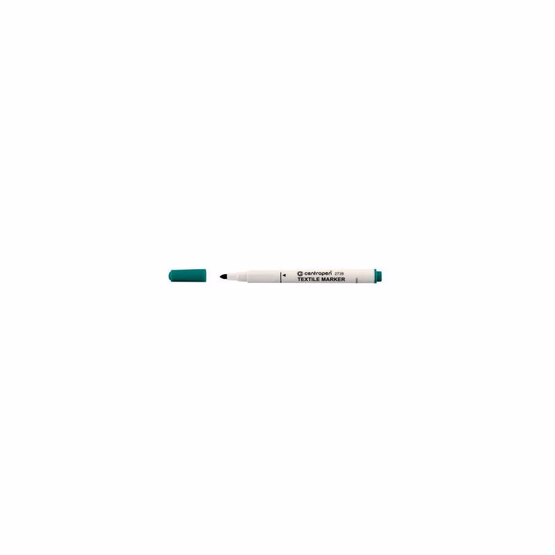 Značkovač Centropen 2739 na textil zelený valcový hrot 3,5mm