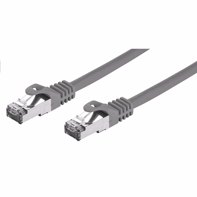 C-TECH Kábel patchcord Cat7, S/FTP, sivý, 2m