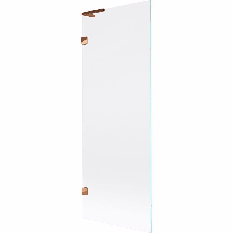 MEXEN/S - Lunar L vaňová zástena FIX 70 x 150, transparent, ružové zlato 897L-070-000-60-00
