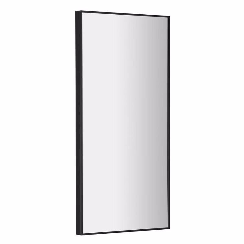 SAPHO - AROWANA zrkadlo v ráme 35x90cm, čierna mat AWB3590