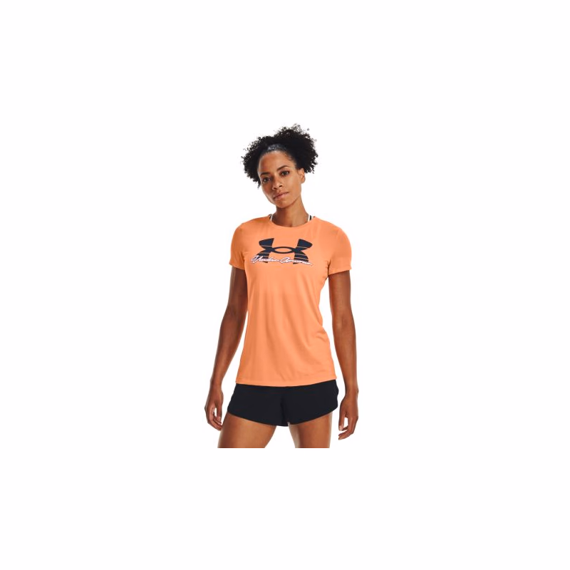 Dámske tréningové tričko s krátkym rukávom UNDER ARMOUR UA Tech Solid Script SSC-ORG