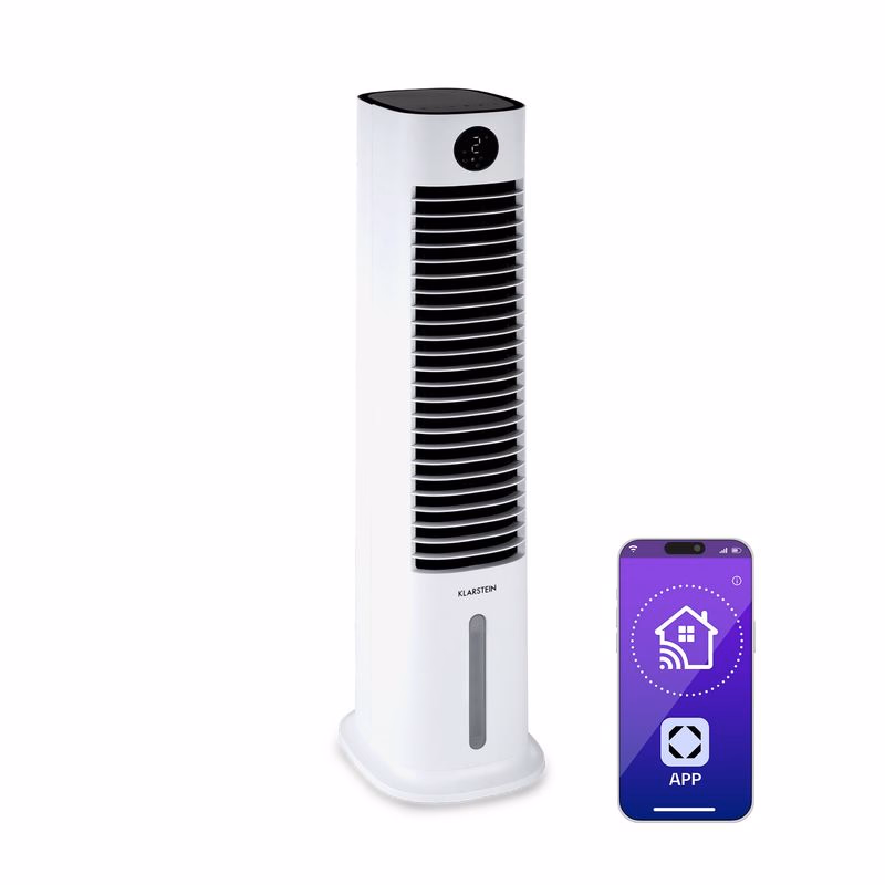 Klarstein Skytower Grand Smart, ochladzovač vzduchu, 80 W, 460 m³/h, 8 l, mobilný