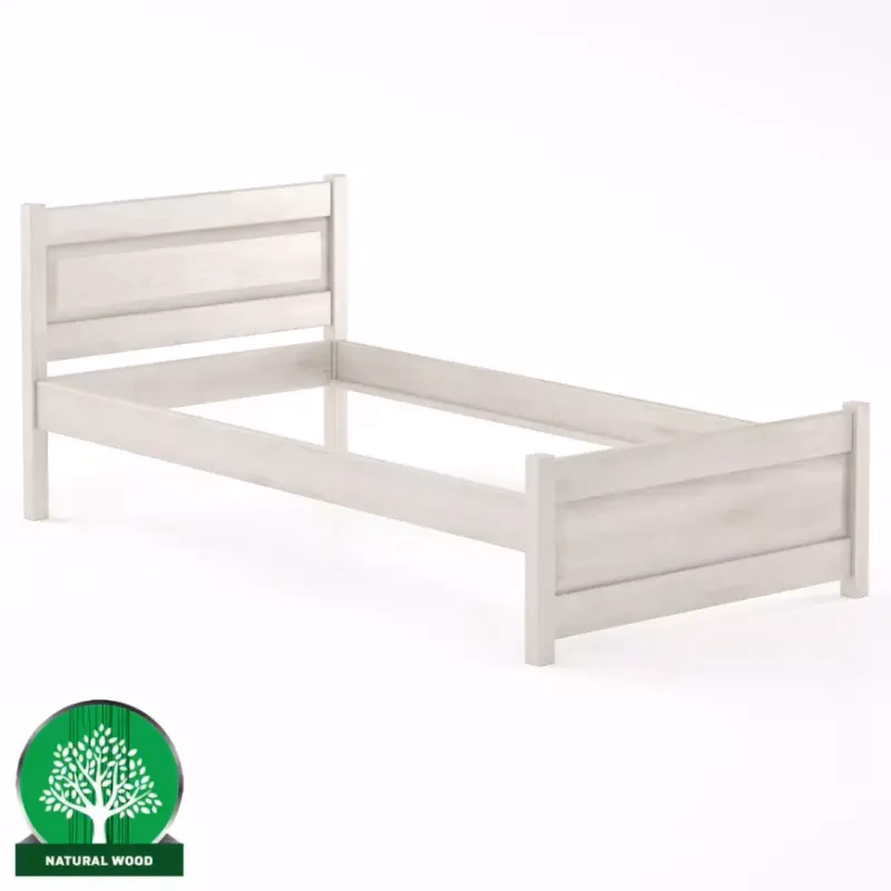 Posteľ buková LK120–100x200 bielený