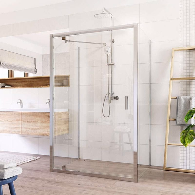 Mereo Sprchovací kút Lima, obdĺžnik do priestoru U, pivotový, 90x80x90 cm, chróm ALU, sklo Číre CK87893K