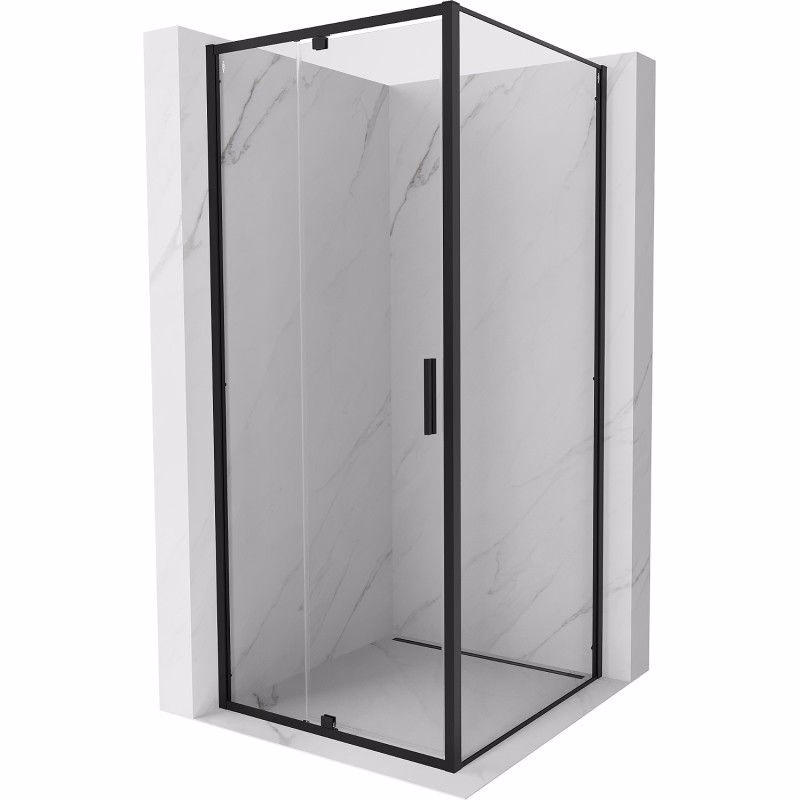 MEXEN/S - Exo sprchovací kút dvere krídlové 90 x 90, transparent, čierna 819-090-090-70-00