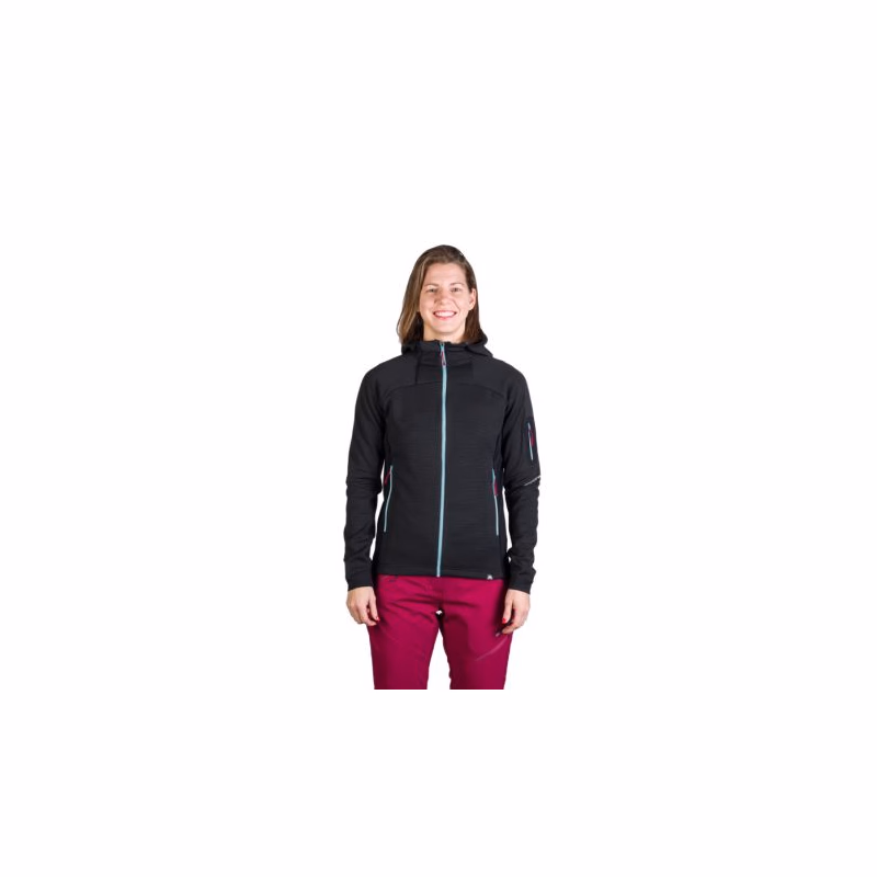 Dámska turistická mikina so zipsom NORTHFINDER DARLA-270blackblack