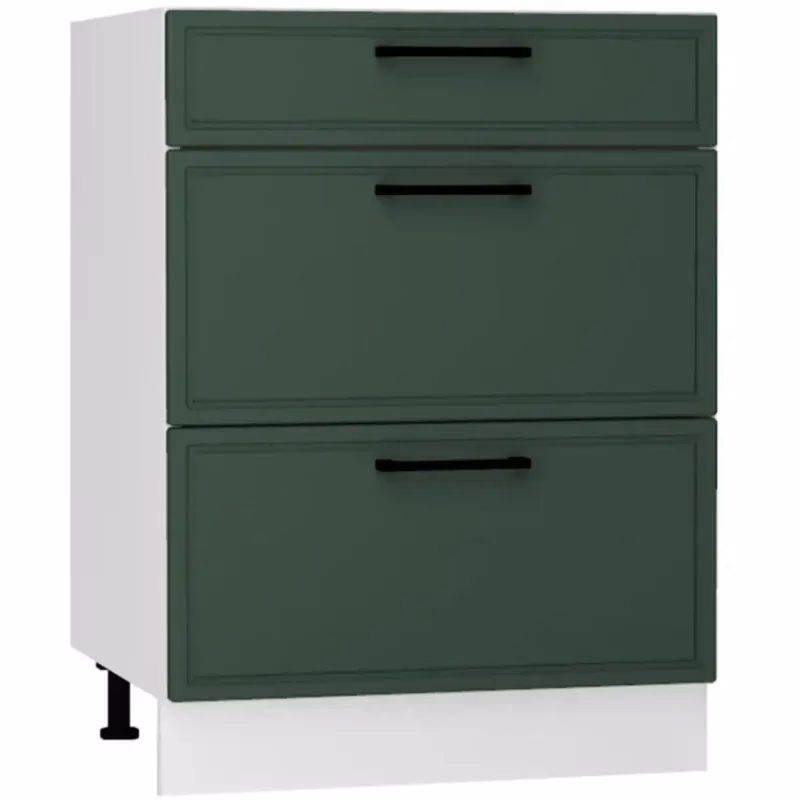 Kuchynská skrinka Emily D60S/3 zelená mat