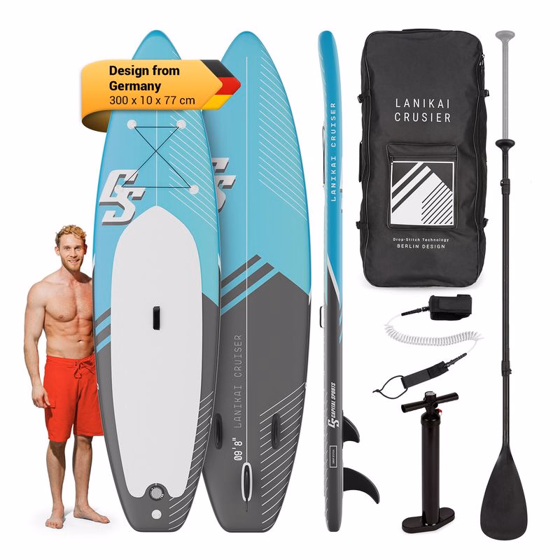 Capital Sports Lanikai Cruiser 9.8, nafukovací paddelboard, súprava so SUP doskou, 305 × 77 × 10