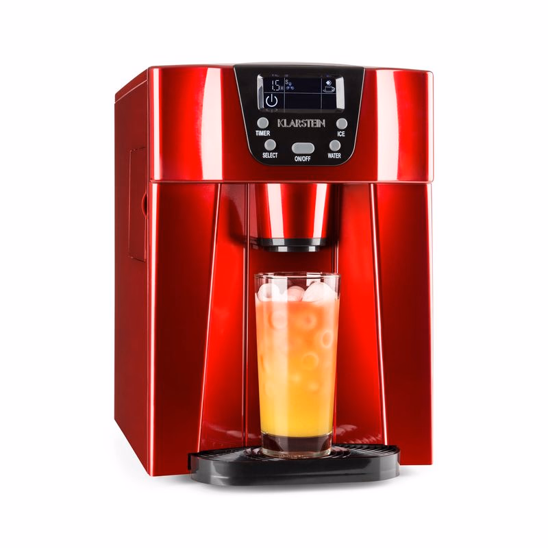 Klarstein Ice Volcano 2 G, výrobník ľadu, 12 kg/24 h, zariadenie na výrobu ľadu, LED, červený