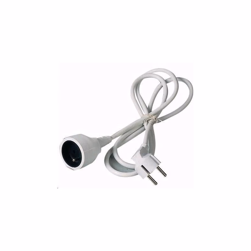 PREMIUMCORD Predlžovací prívod 230V 10m, 1 zásuvka (M/F) biela