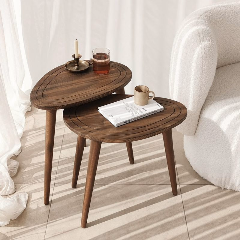 Sada odkladacích stolíkov (2 kusy) Sweet Set - Walnut