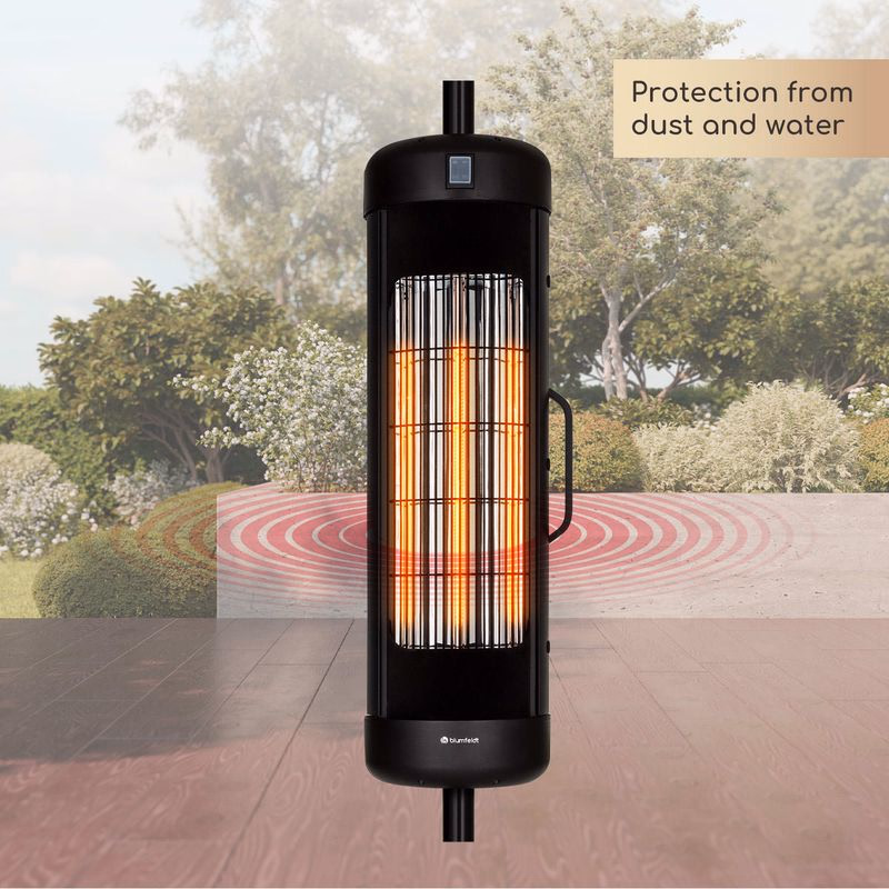 Blumfeldt Heat Guru Turbo, sálavý ohrievač, 2000 W, IP54, vonkajšie použitie, montáž na slnečníky