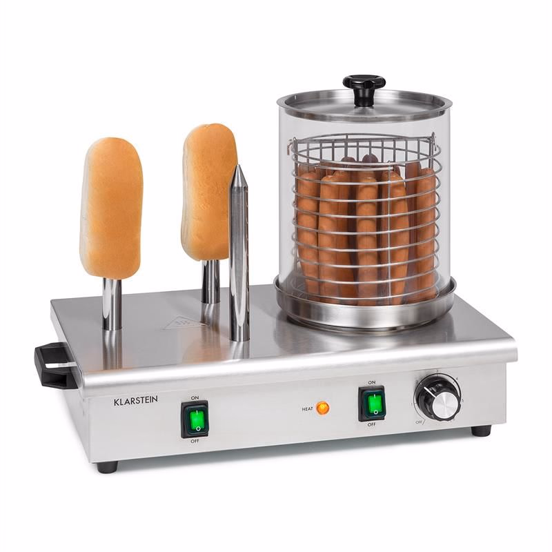 Klarstein Wurstfabrik 600, hotdogovač, 600 W, 5 l, 30 – 100 °C, sklo, nehrdzavejúca oceľ