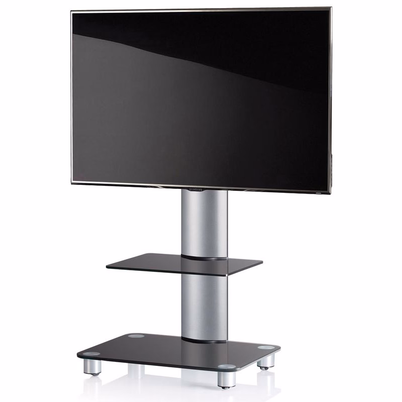 TV stolík VCM "Pondalo" Strieborný/čierny