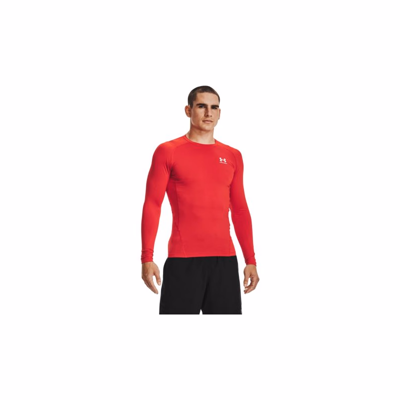 Pánske kompresné tričko s dlhým rukávom UNDER ARMOUR UA HG Armour Comp LS-RED