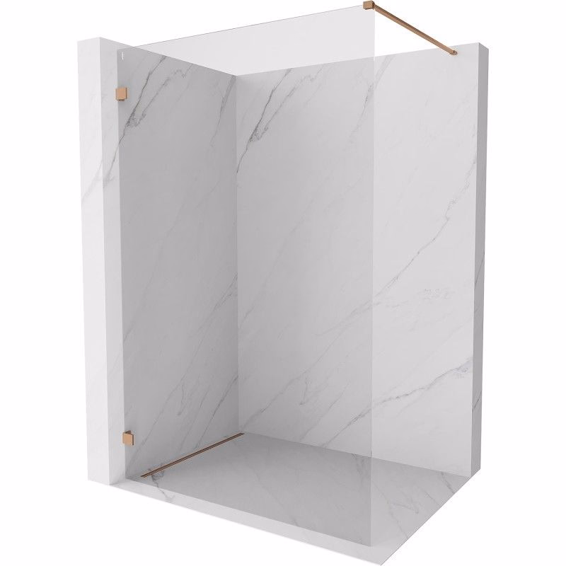 MEXEN/S - Lunar Sprchová zástena WALK-IN ľavá 120 x 200, transparent 8 mm, meď kartáčovaná 830-120-000-65-00-L